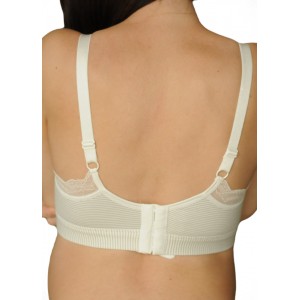 Топ для кормления с baby клипсами и кружевом Серая узкая полоска